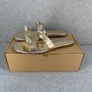 J.Crew New Double-Knotted Bow Sandals Light Gold‎ Size 9 Party Casual Slip On
